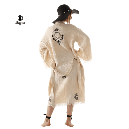 Boho Cotton Ladies Kimono Robes – Soft & Breathable Cover-Up