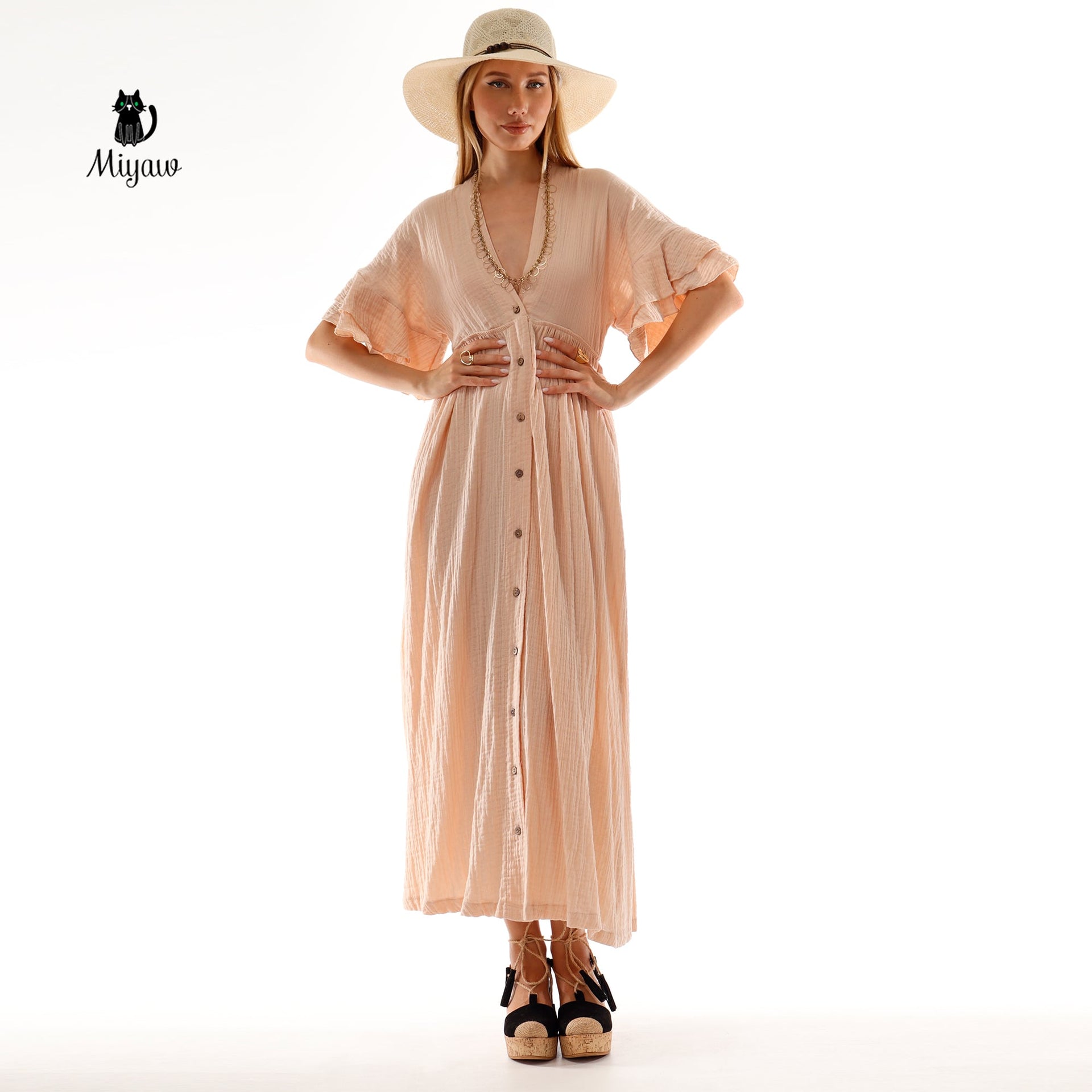 Boho Mediaval Maxi Dress, Bohemian Greek Goddess Dress