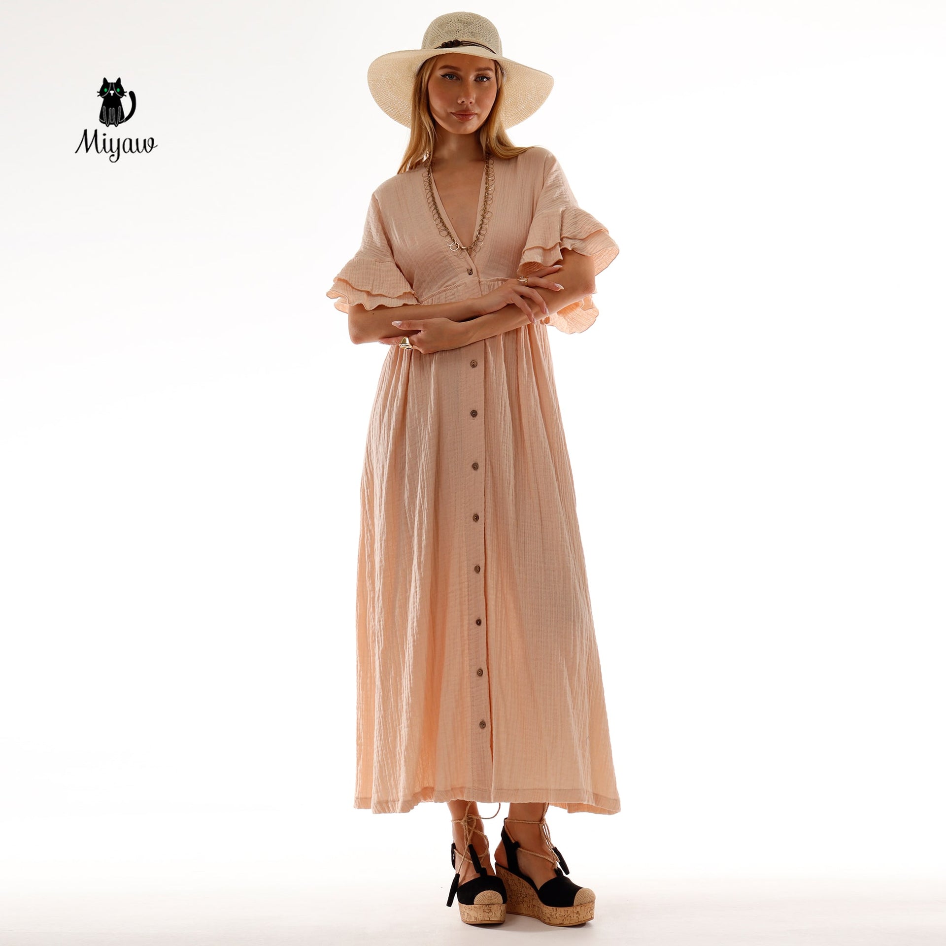 Boho Mediaval Maxi Dress, Bohemian Greek Goddess Dress