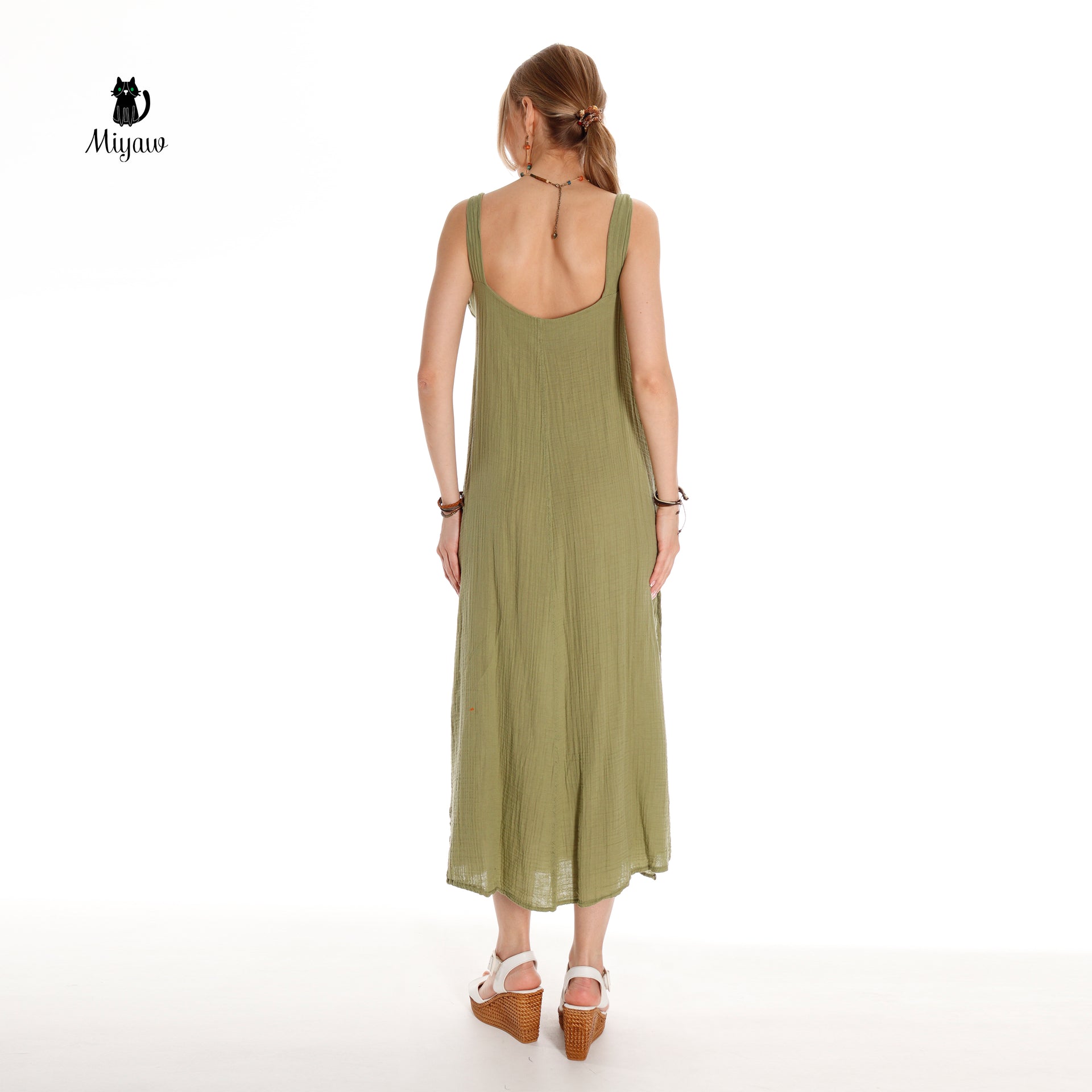 Bohemian Sleeveless Maxi Dress for Resort Wear