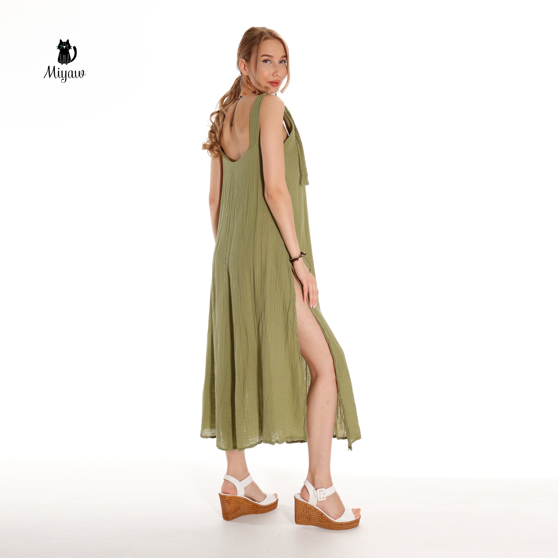 Bohemian Sleeveless Maxi Dress for Resort Wear