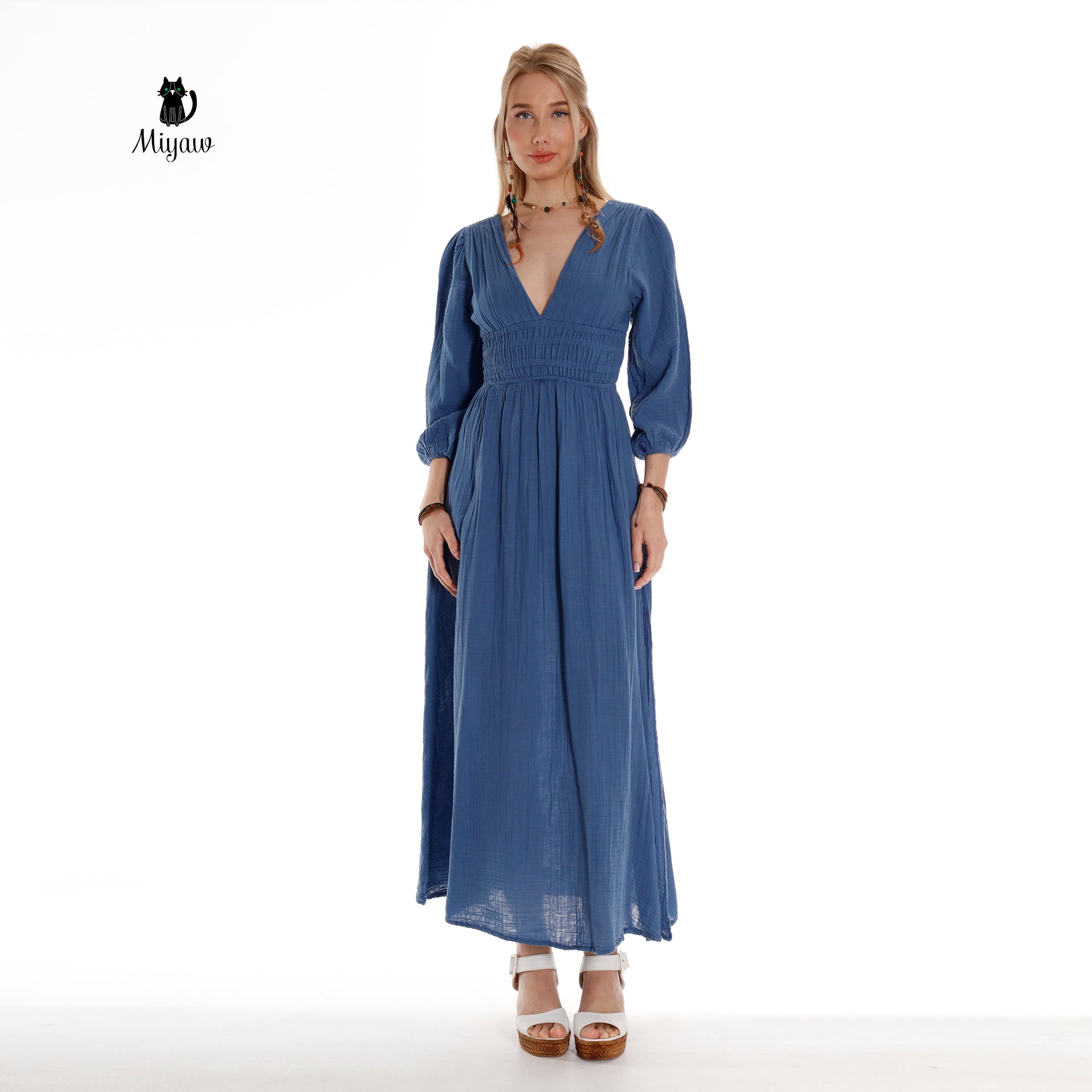 Wholesale Bohemian Wedding Guest Dress, Boho Long Summer Dress