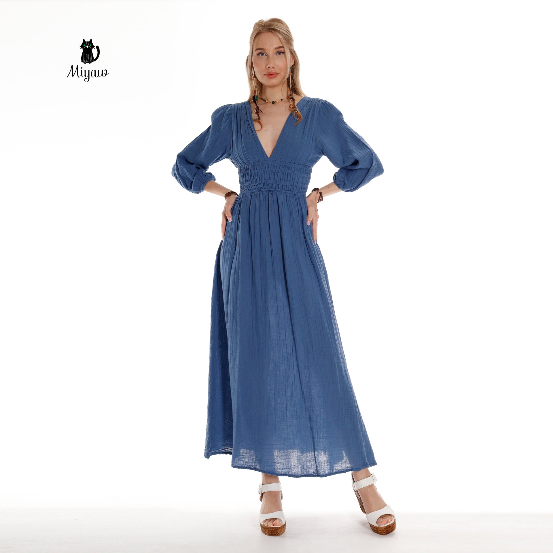 Wholesale Bohemian Wedding Guest Dress, Boho Long Summer Dress