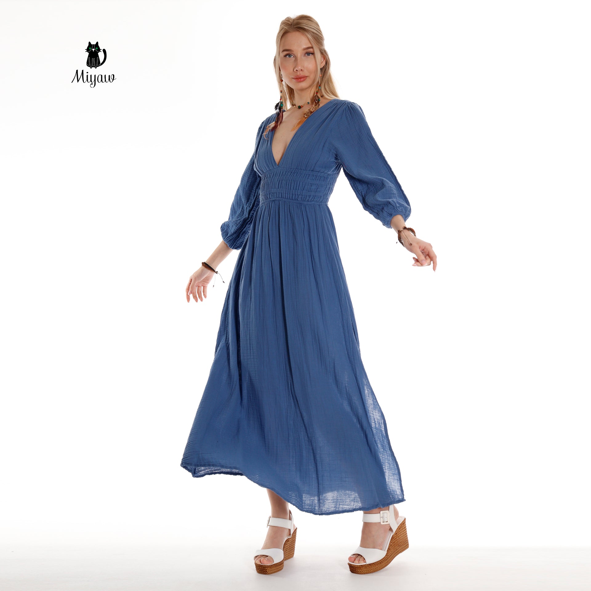 Wholesale Bohemian Wedding Guest Dress, Boho Long Summer Dress