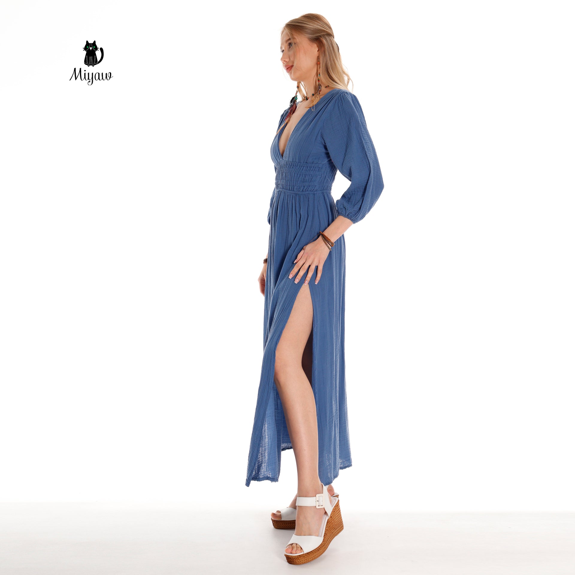 Wholesale Bohemian Wedding Guest Dress, Boho Long Summer Dress