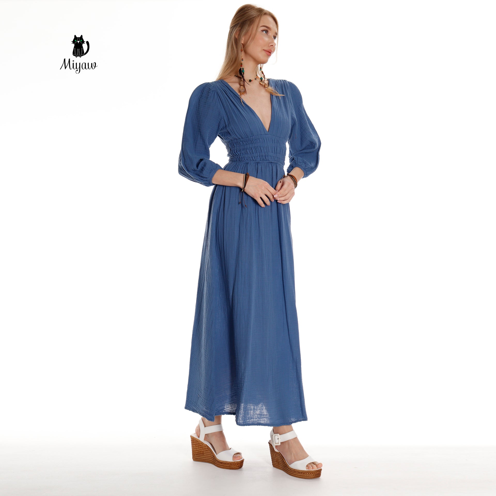 Wholesale Bohemian Wedding Guest Dress, Boho Long Summer Dress