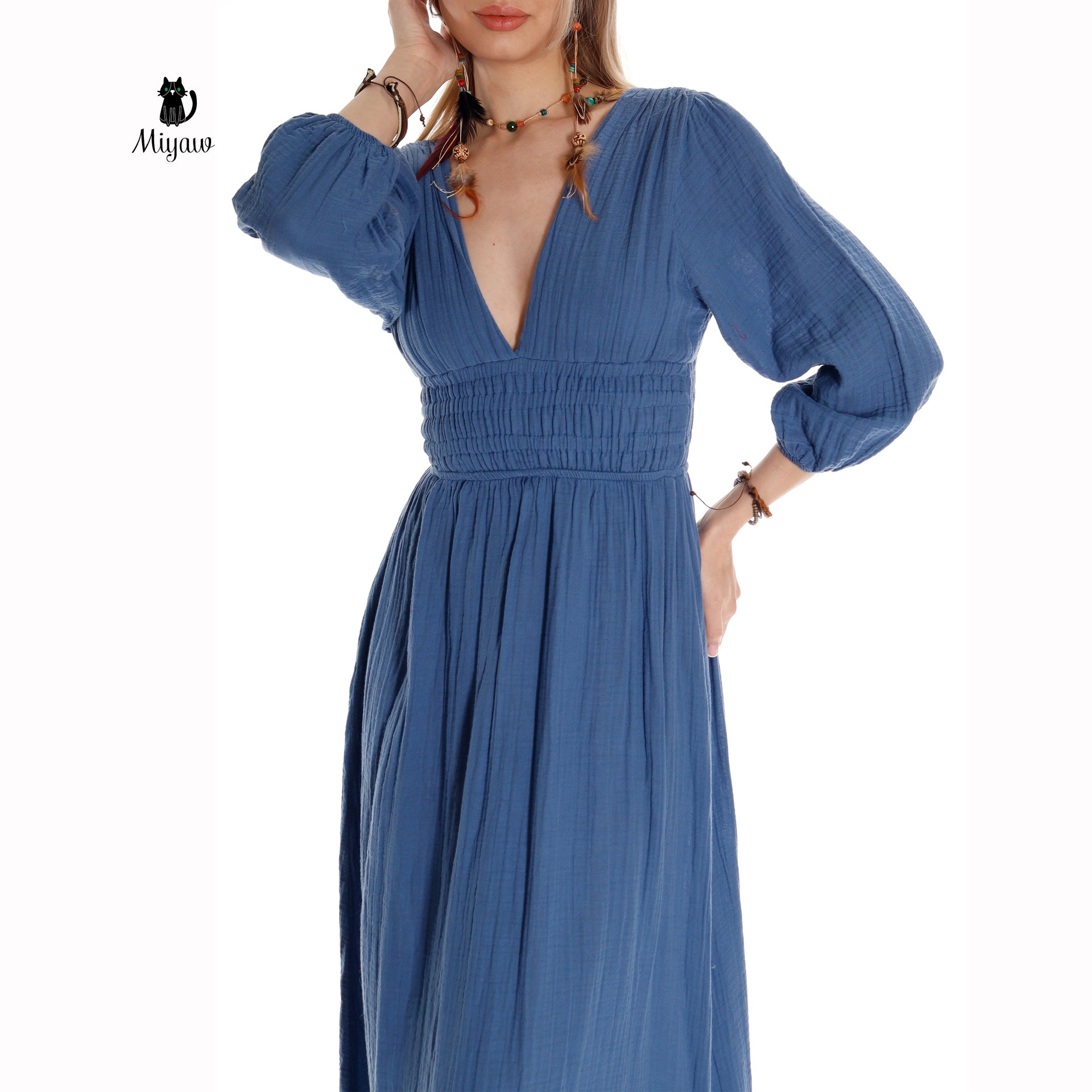 Wholesale Bohemian Wedding Guest Dress, Boho Long Summer Dress