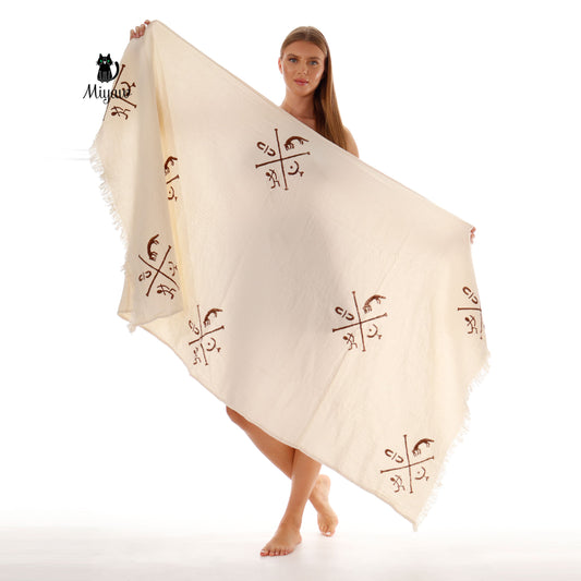 Bulk Organic Cotton Handcrafted Aztec Towels – Eco-Friendly Wholesale - Miyawfashion