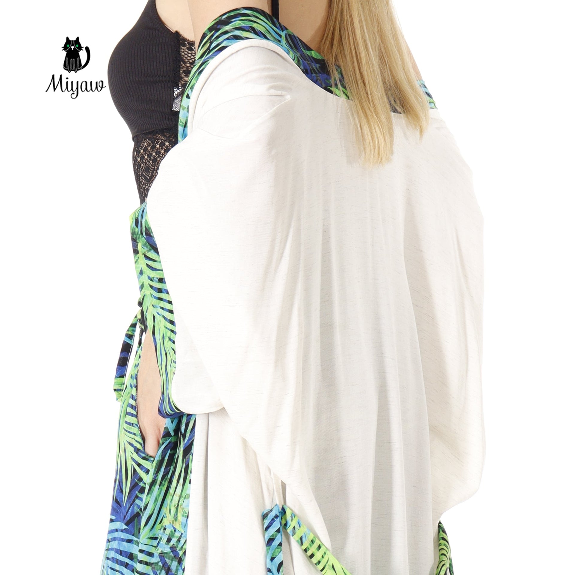 White Kimono Robe, Boho Linen Tops for Festival Outfits