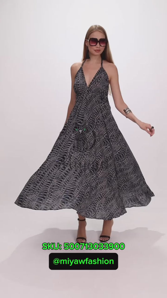 Effortlessly Elegant Long Dress for Resort Vacations - Miyawfashion