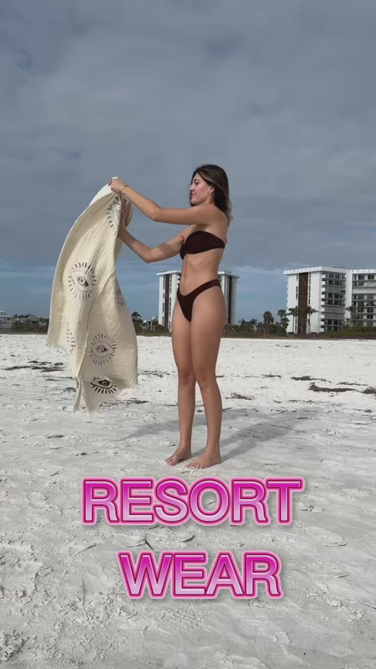Boho Organic Cotton Beach Cover-up for Sunny Days
