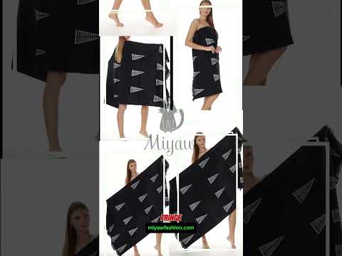 Handcrafted Pyramid Stamped Black Beach Towel - Miyawfashion