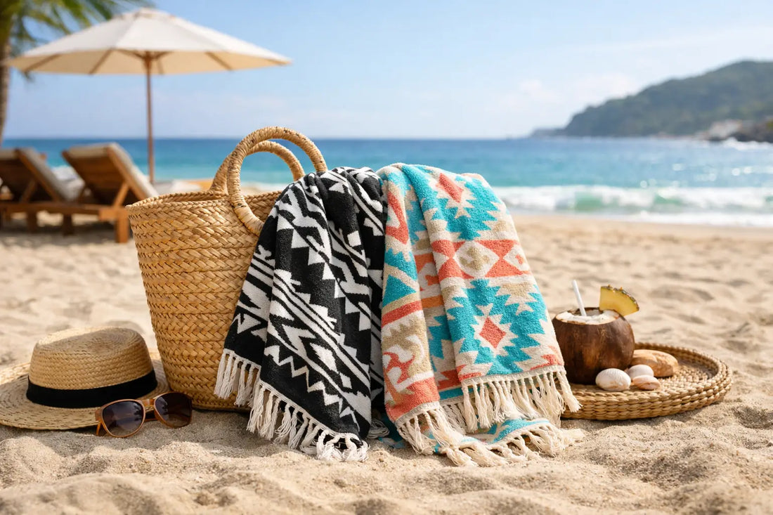 Aztec Towels for Chic Beach and Travel Style