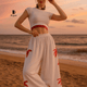 Wholesale Cotton Pants Yoga - Palm Tree Print Cotton Pants by Miyawfashion