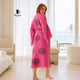 Pink Evil Eye Cotton Bathrobe – Boho Protective Kimono Robe