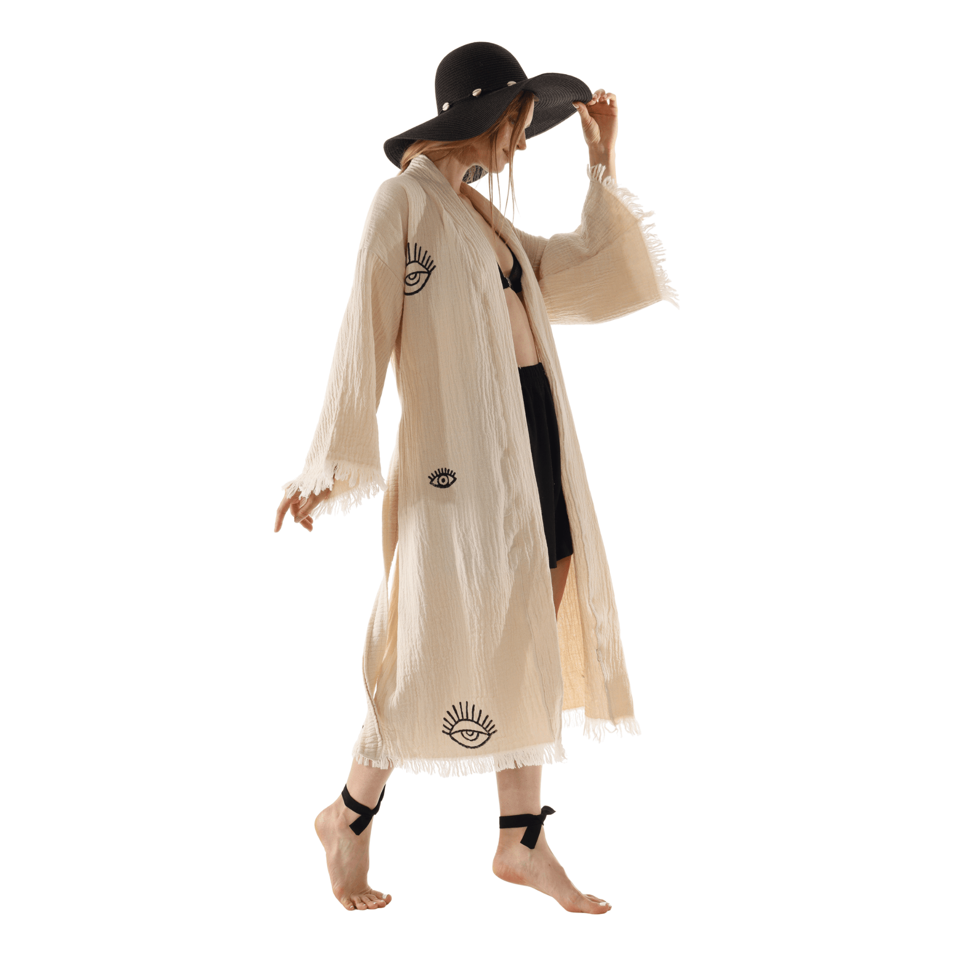 Boho Cotton Ladies Kimono Robes – Soft & Breathable Cover-Up