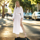 Ethically Made Boho Organic Cotton Maxi Skirt | Double Slits