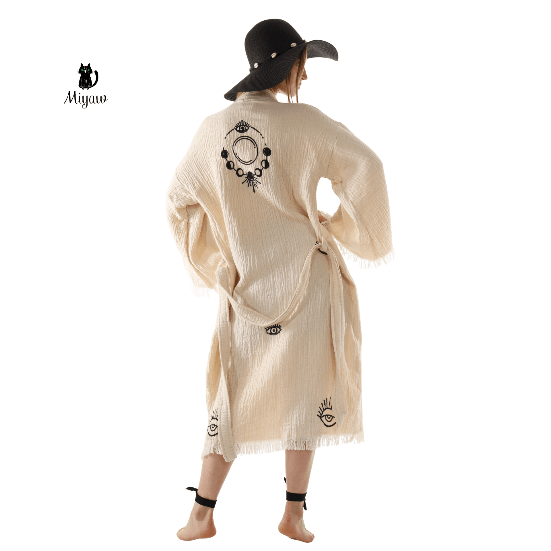 Boho Cotton Ladies Kimono Robes – Soft & Breathable Cover-Up