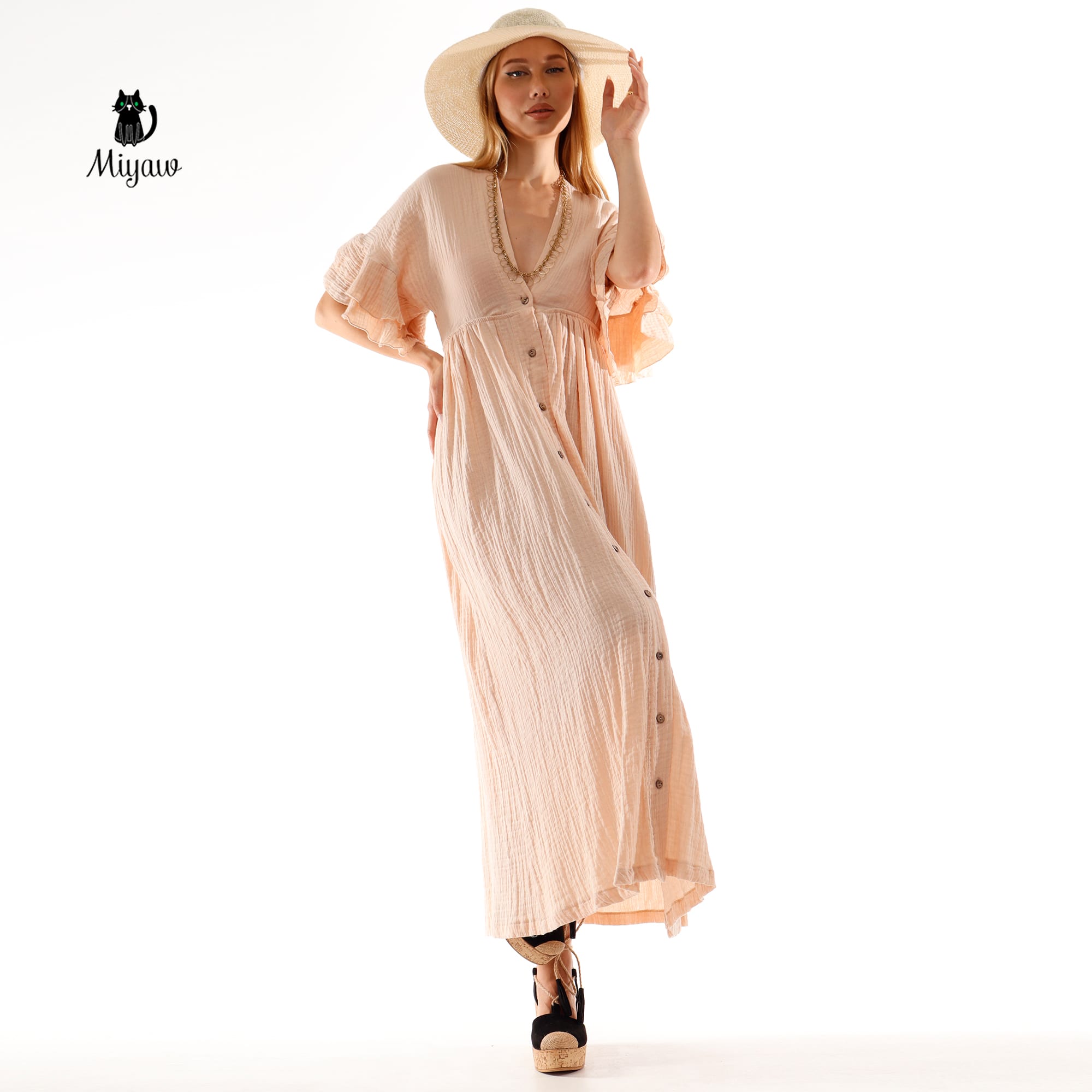Boho Greek Goddess Dress, Bohemian Mediaval Dress
