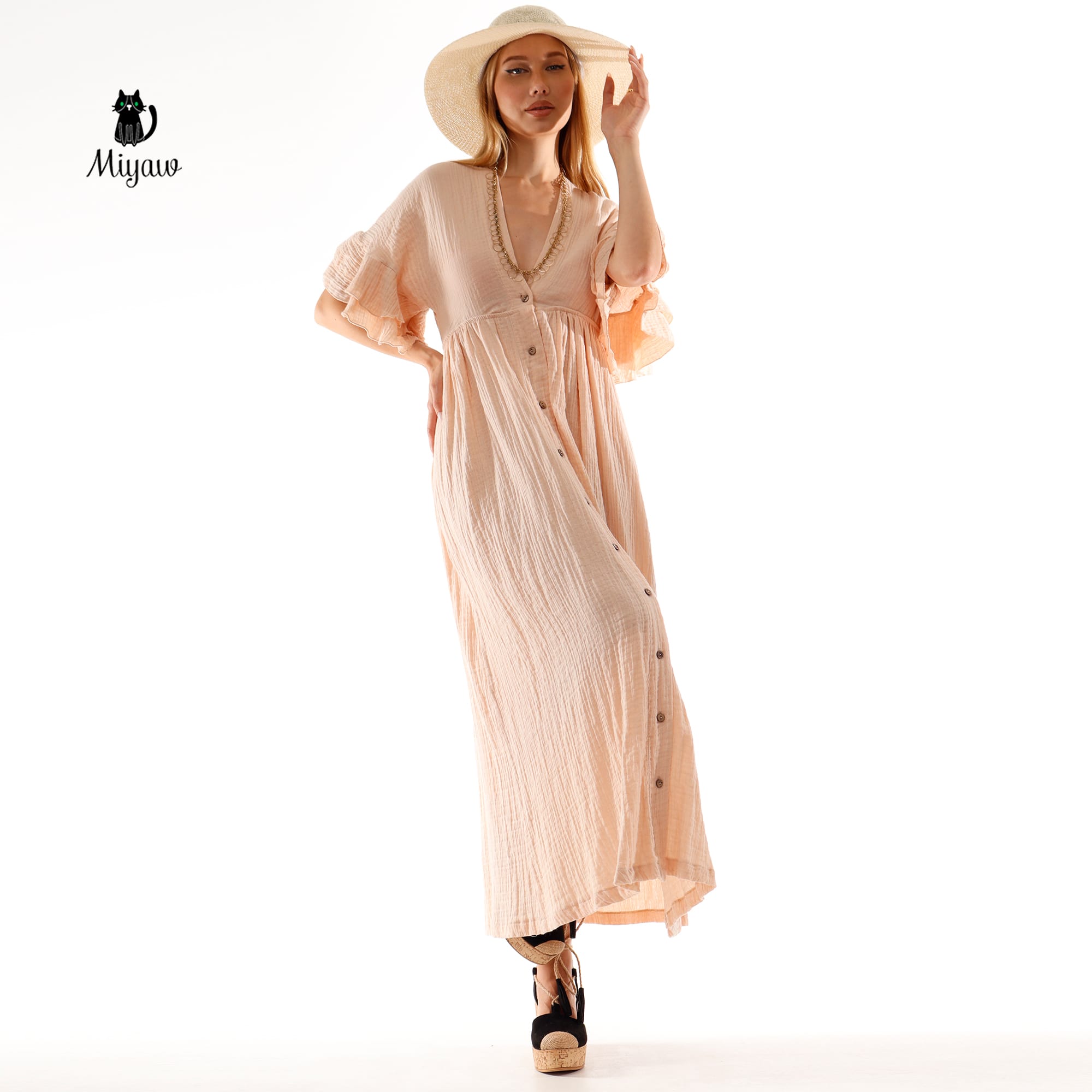 Boho Mediaval Maxi Dress, Bohemian Greek Goddess Dress