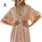 Boho Mediaval Maxi Dress, Bohemian Greek Goddess Dress