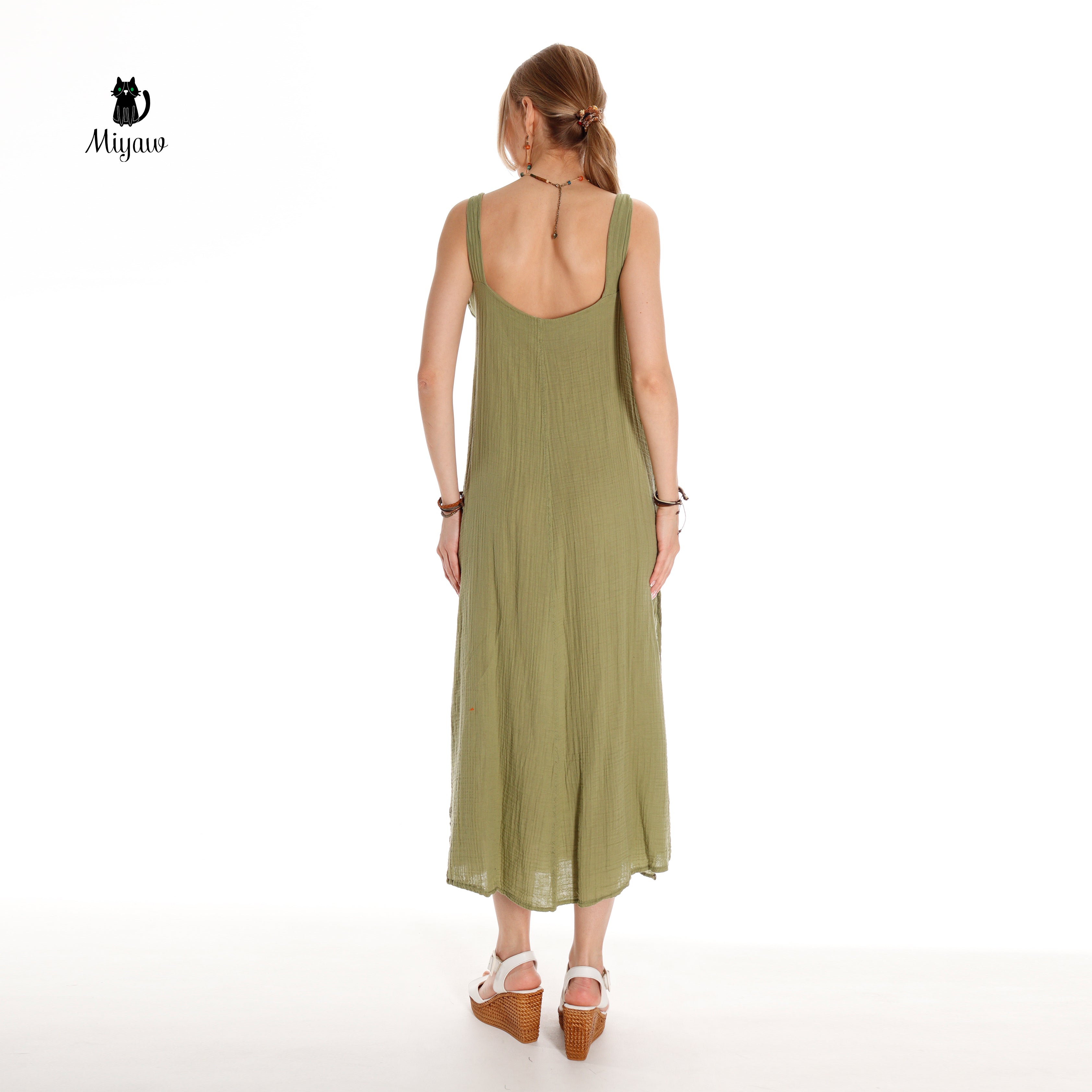 Bohemian Sleeveless Maxi Dress for Resort Wear