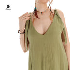 Bohemian Sleeveless Maxi Dress for Resort Wear