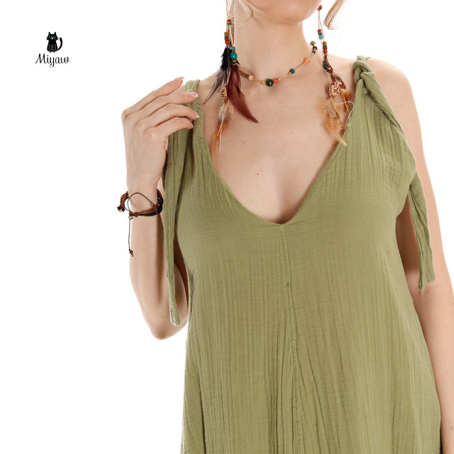 Bohemian Sleeveless Maxi Dress for Resort Wear