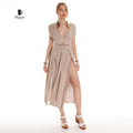 Boho Cotton Goddess Dress: Short Sleeve Resort Wear - Elegant