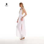 Boho White Beach Wedding Dress Made of Organic Cotton