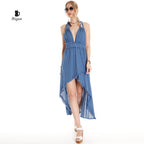 Boho Goddess Maxi Dress for Resort, Made of Cotton