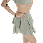 Handmade Organic Cotton Mini Skirt for Summer - Eco-Friendly Fashion - Miyawfashion