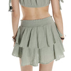 Handmade Organic Cotton Mini Skirt for Summer - Eco-Friendly Fashion - Miyawfashion