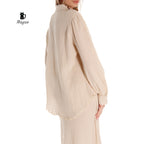 Organic Cotton Women's Shirts - Long Sleeve Button Up Style - Miyawfashion