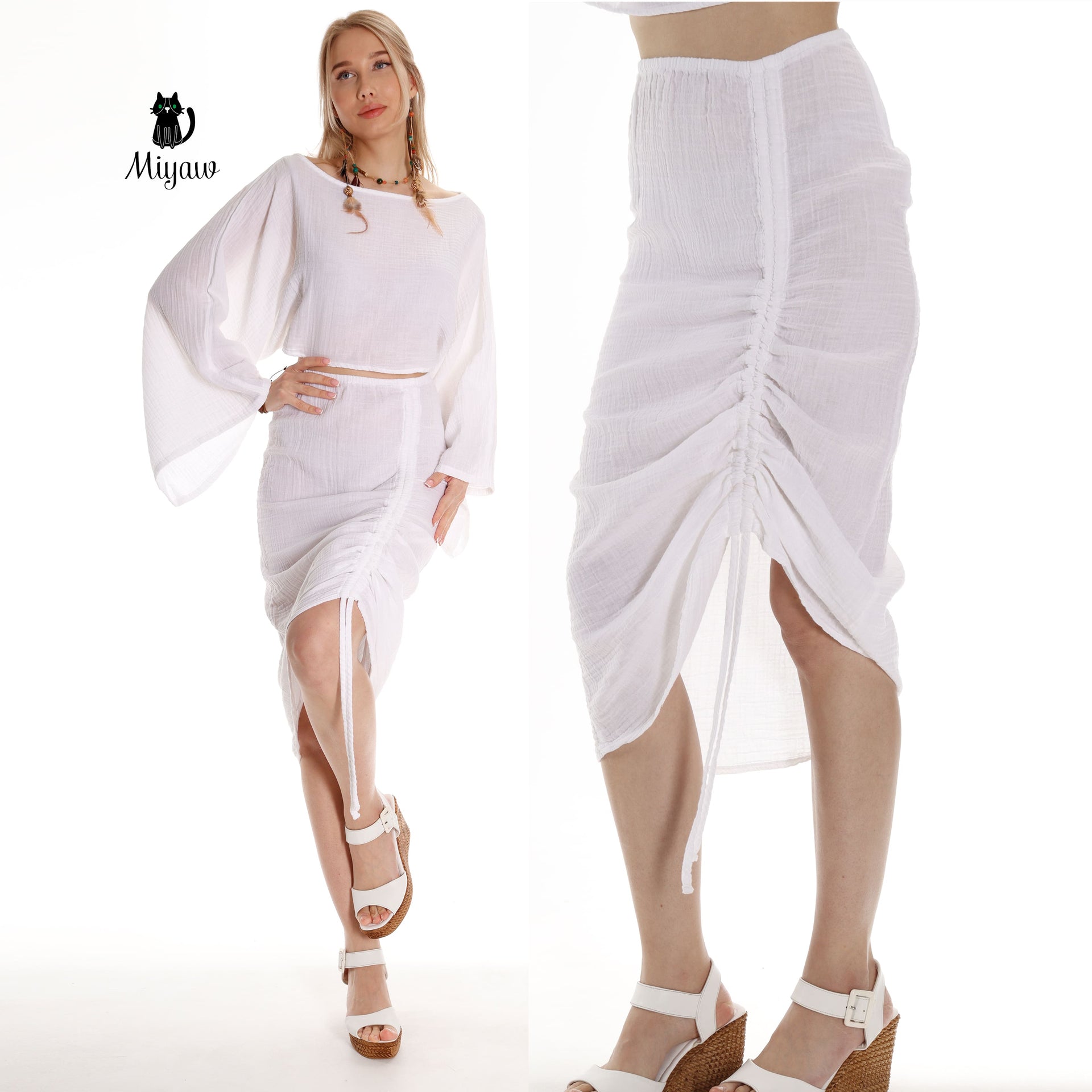 Bulk Deal: Stylish Wholesale Cotton Linen Skirts for Retailers - Miyawfashion