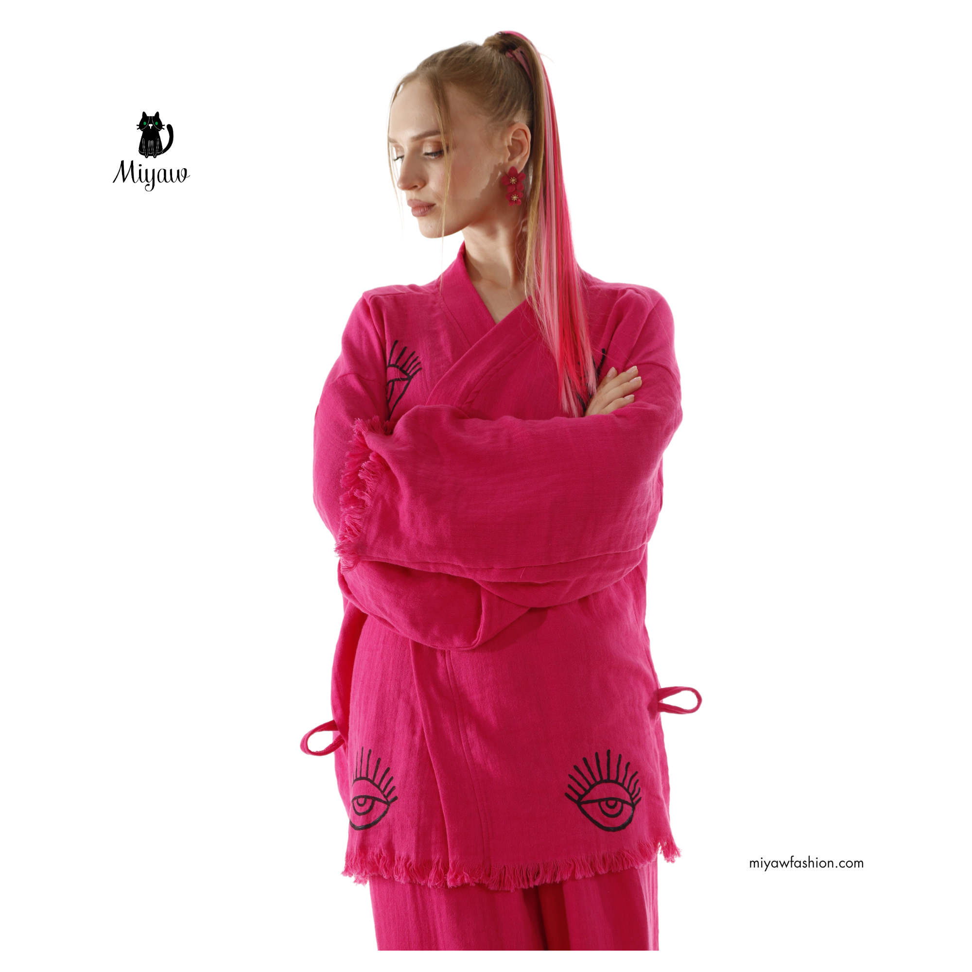 Cotton pj Sets, Pink Pajama Sets, Cotton Lounge Sets