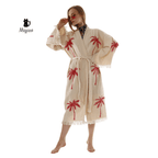 Red Palm Tree Kimonos – Soft Cotton Kimono Robe for Effortless Style