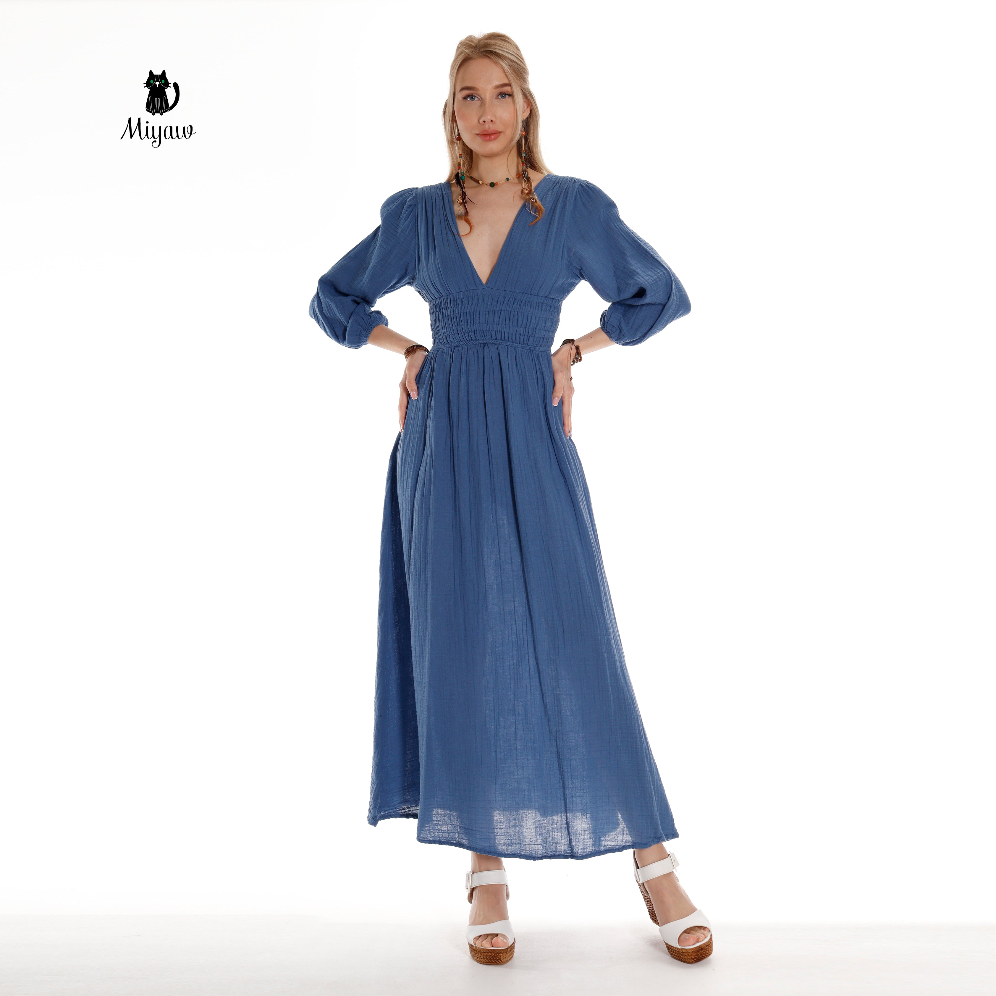 Wholesale Bohemian Wedding Guest Dress, Boho Long Summer Dress