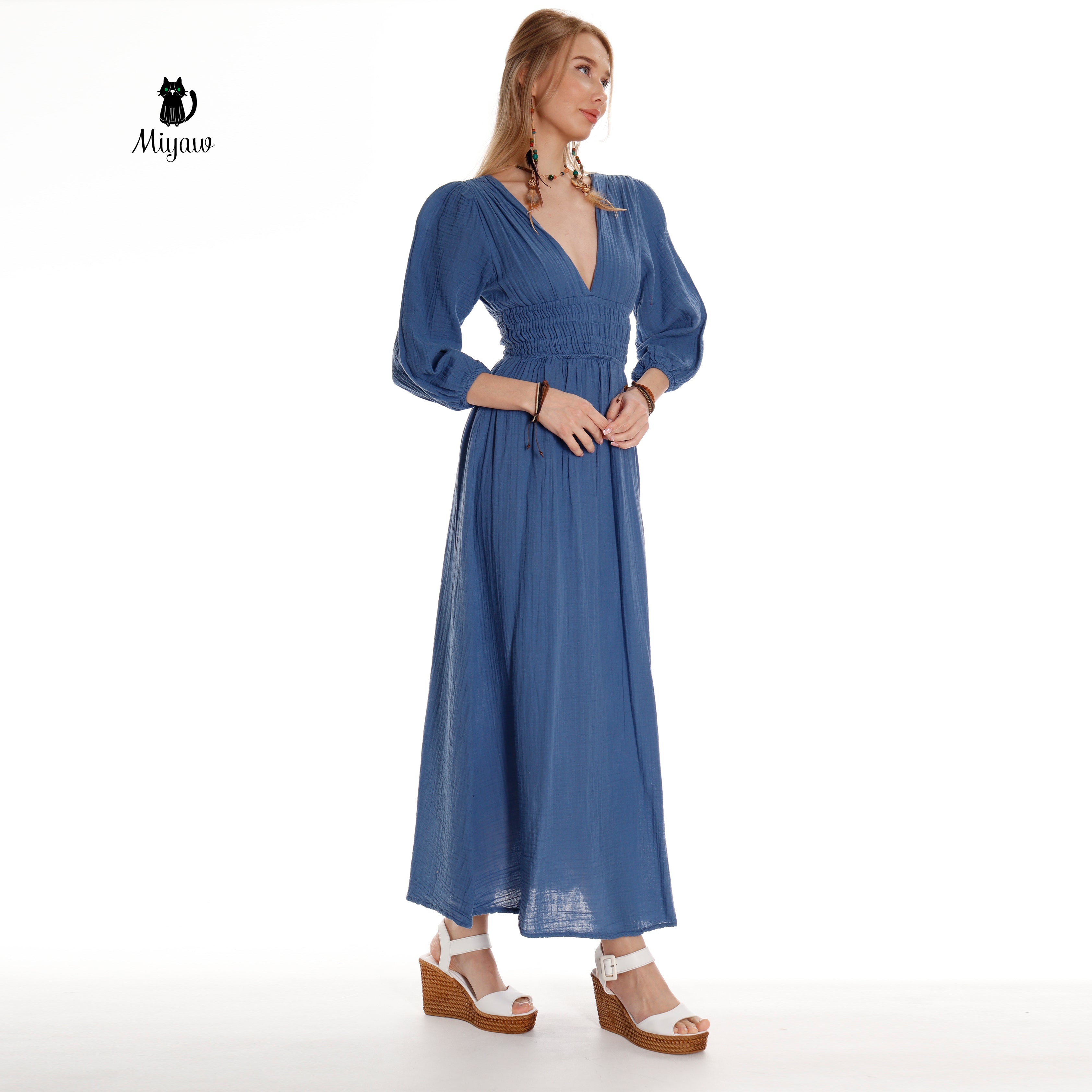 Wholesale Bohemian Wedding Guest Dress, Boho Long Summer Dress