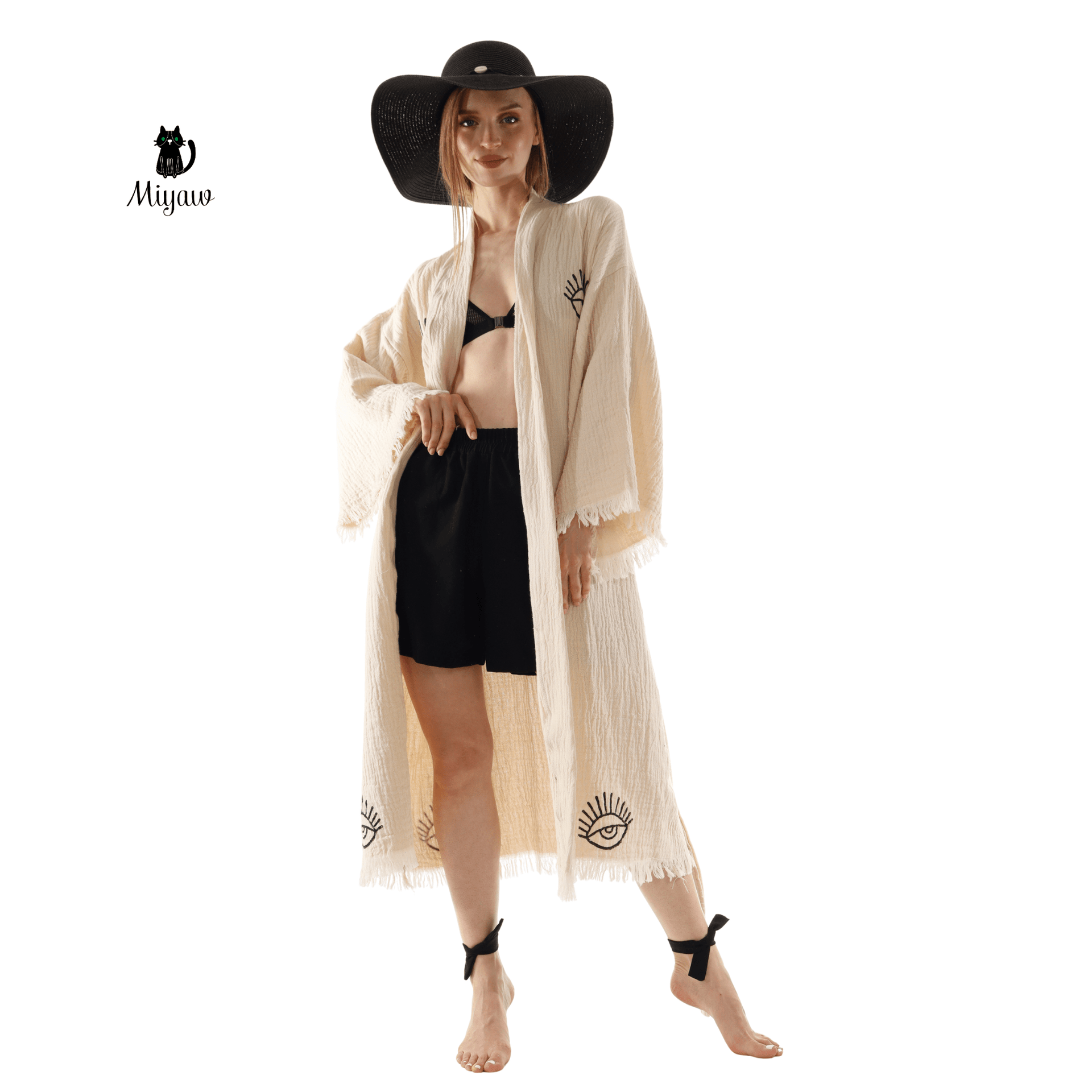 Boho Cotton Ladies Kimono Robes – Soft & Breathable Cover-Up