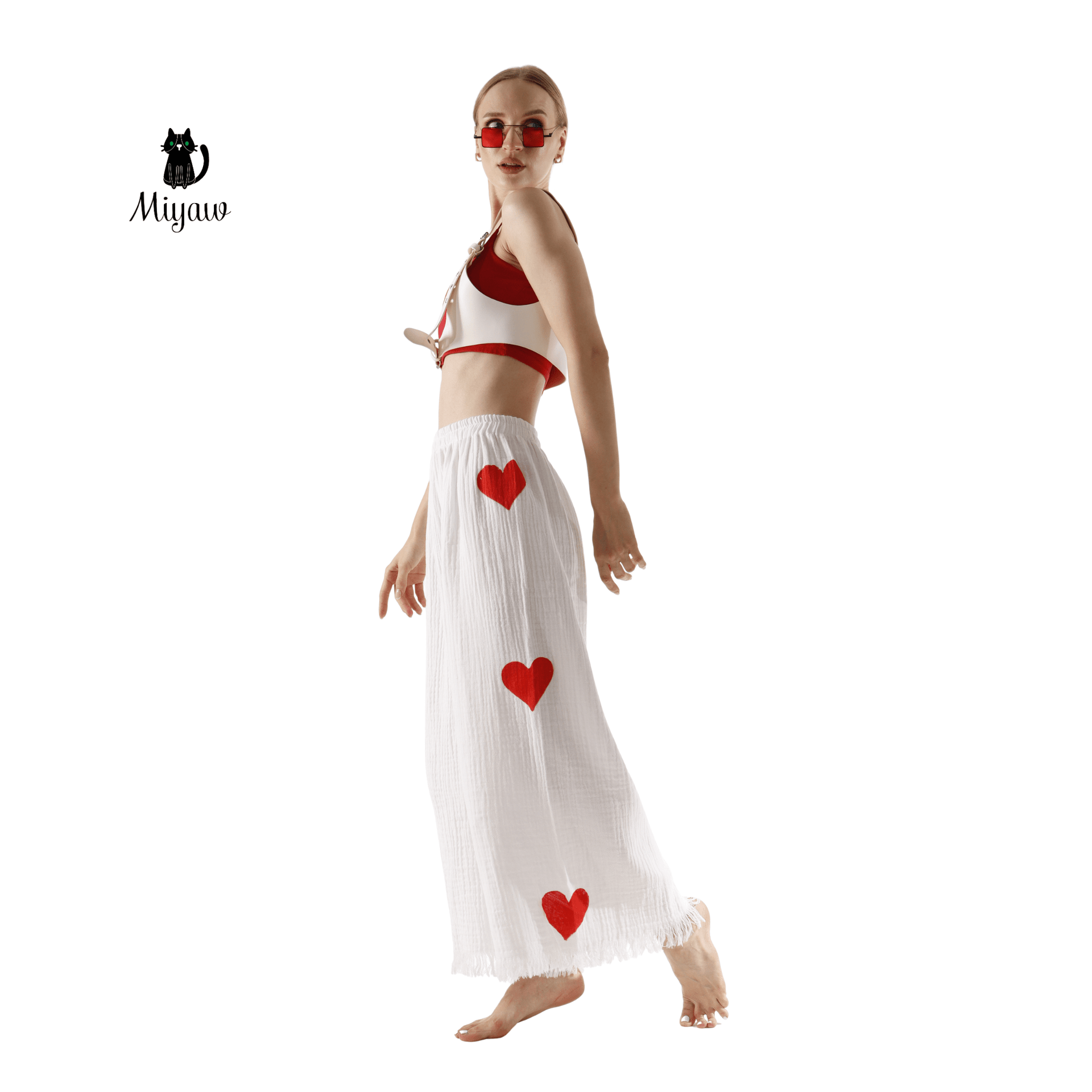 Cotton Heart PJ Pants – Cozy Pajama Bottom for Women