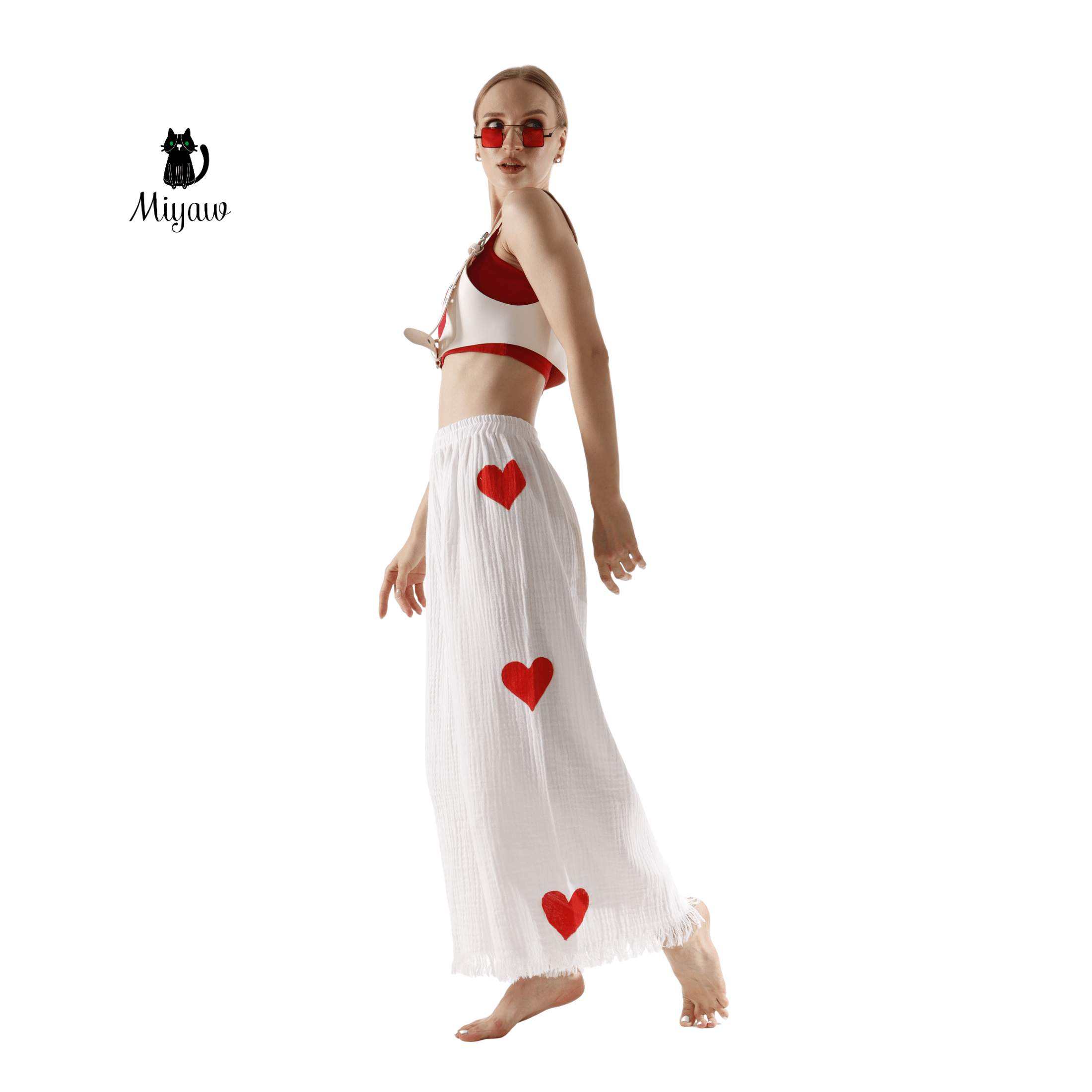 Cotton Heart PJ Pants – Cozy Pajama Bottom for Women
