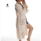 Evil Eye Inspired Blue Caftan - Wholesale Boho Chic Essential - Miyawfashion