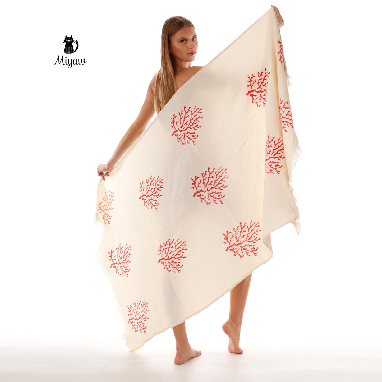 Wholesale Large Organic Cotton Bath & Beach Towel – Eco-Friendly Luxury for US Boutiques - Miyawfashion Miyawfashion