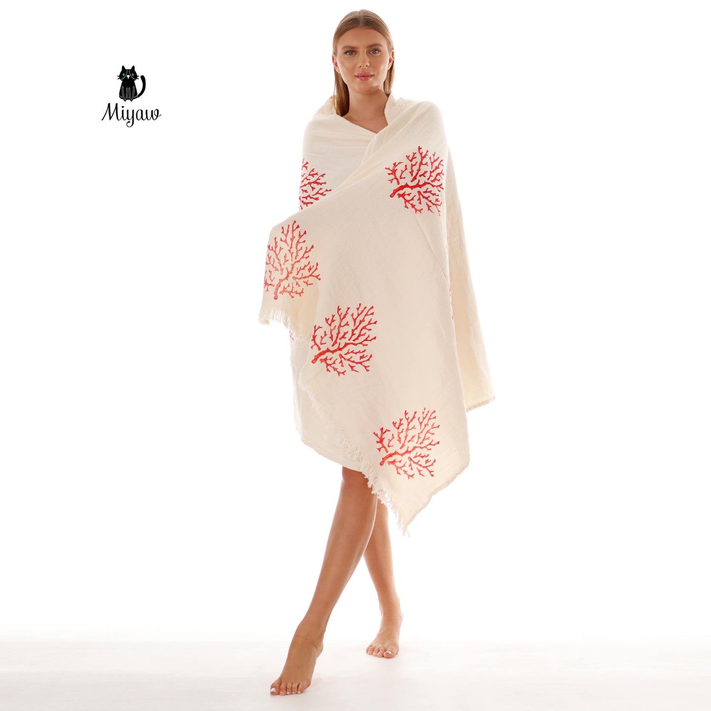 Wholesale Large Organic Cotton Bath & Beach Towel – Eco-Friendly Luxury for US Boutiques - Miyawfashion Miyawfashion