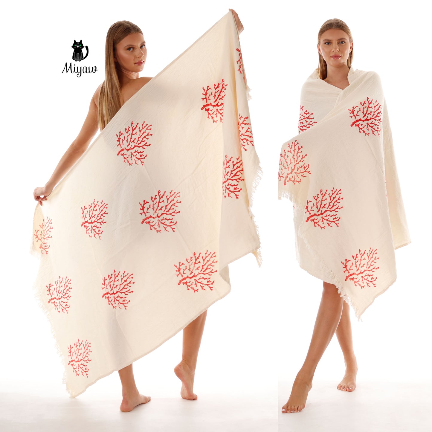 Wholesale Large Organic Cotton Bath & Beach Towel – Eco-Friendly Luxury for US Boutiques - Miyawfashion Miyawfashion