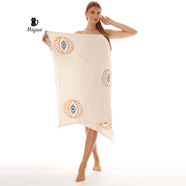 Boho Handcrafted Protective Eye Towel for Bath or Beach - Miyawfashion