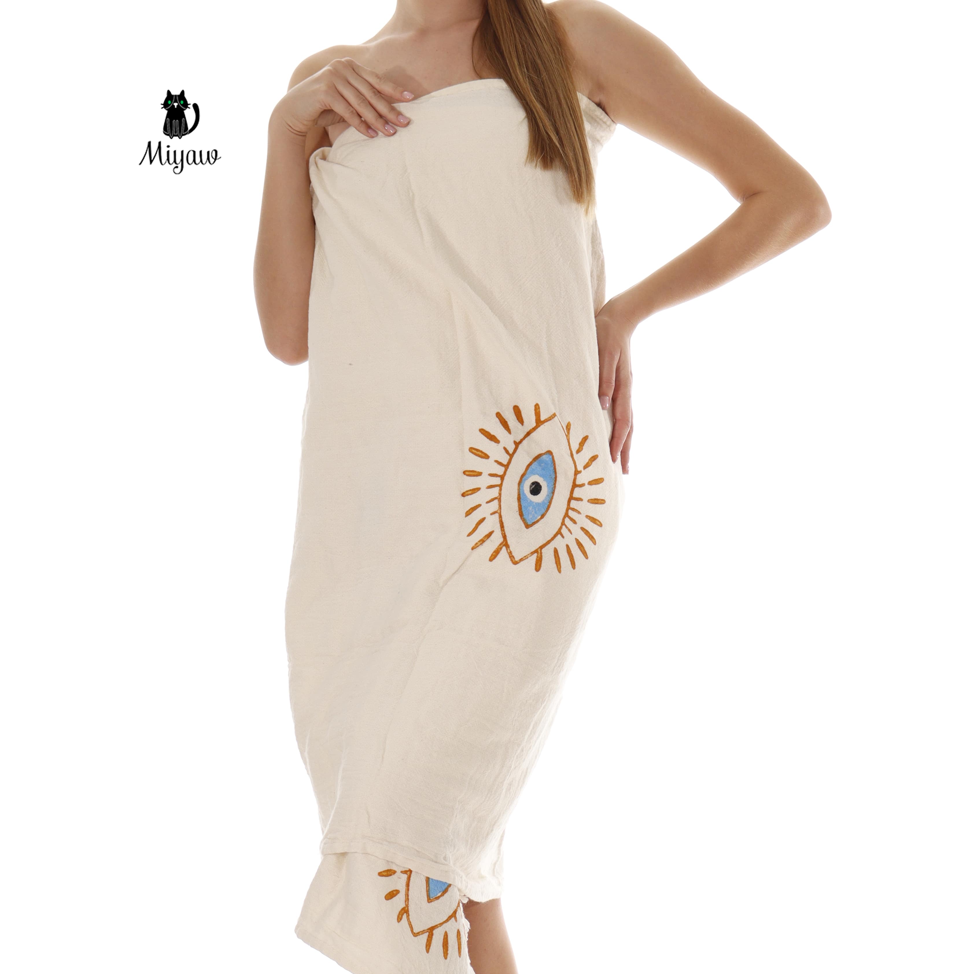 Boho Handcrafted Protective Eye Towel for Bath or Beach - Miyawfashion