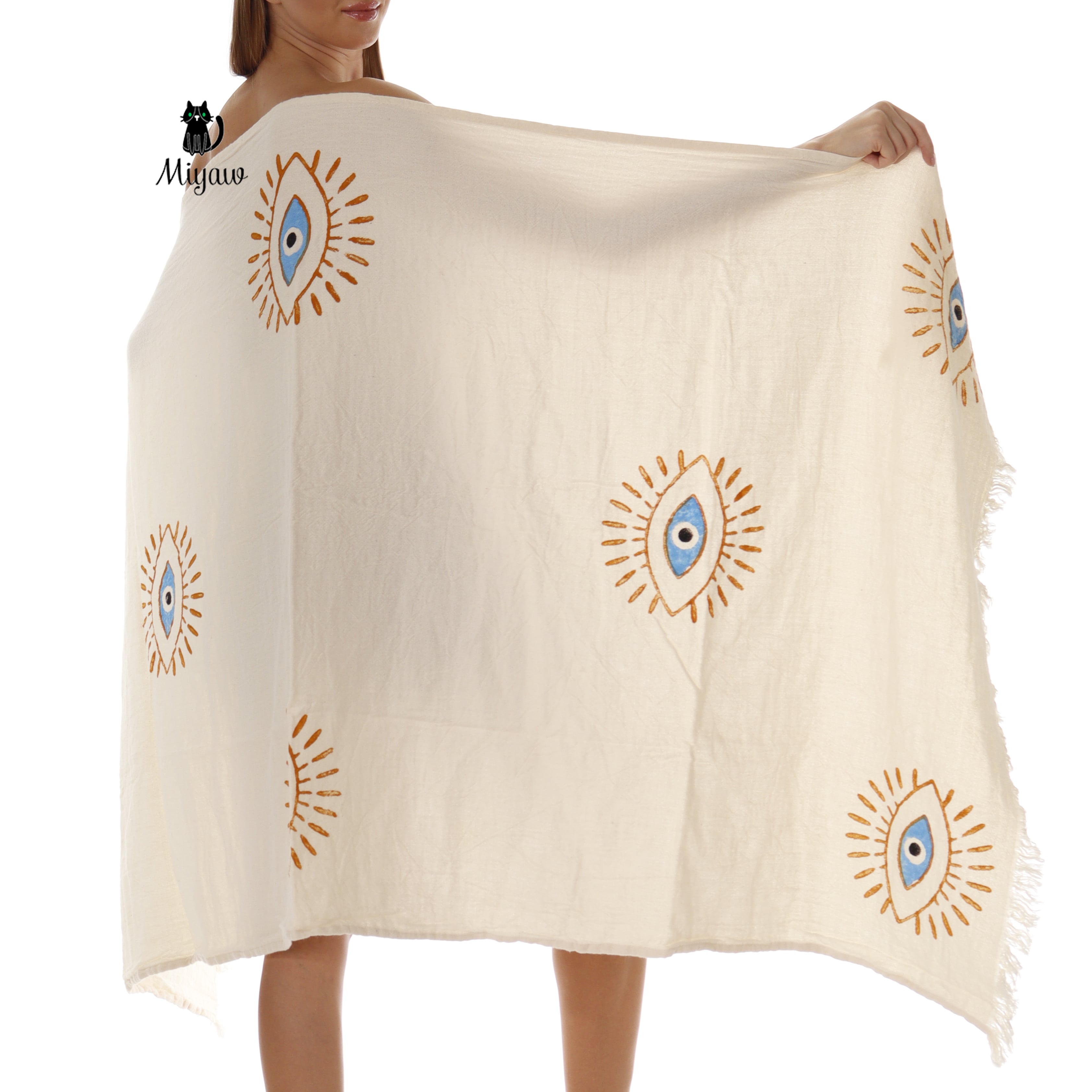 Boho Handcrafted Protective Eye Towel for Bath or Beach - Miyawfashion