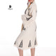 Handcrafted Organic Cotton Boho Beach Kimono Robe with Pyramid Stamp - Miyawfashion